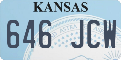 KS license plate 646JCW