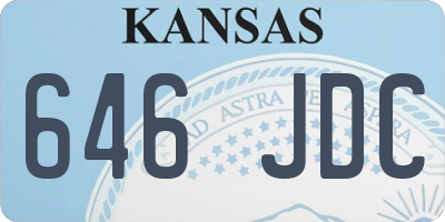 KS license plate 646JDC