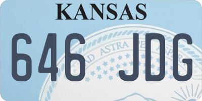 KS license plate 646JDG