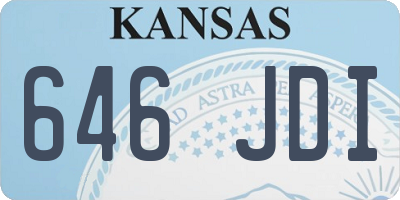 KS license plate 646JDI