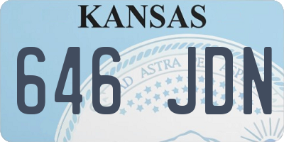 KS license plate 646JDN