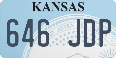 KS license plate 646JDP