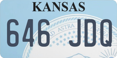 KS license plate 646JDQ