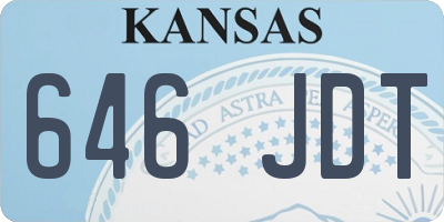 KS license plate 646JDT