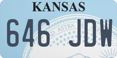 KS license plate 646JDW