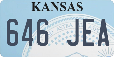 KS license plate 646JEA