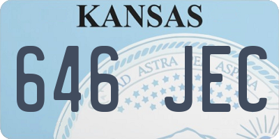 KS license plate 646JEC