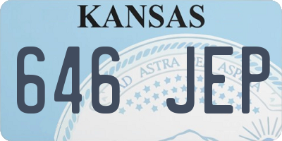 KS license plate 646JEP