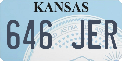 KS license plate 646JER