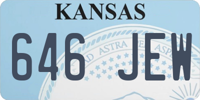 KS license plate 646JEW