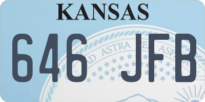 KS license plate 646JFB