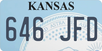 KS license plate 646JFD