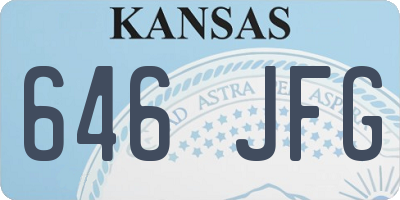 KS license plate 646JFG