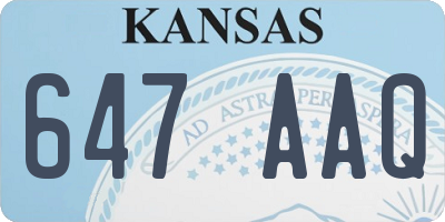 KS license plate 647AAQ