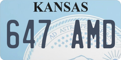 KS license plate 647AMD