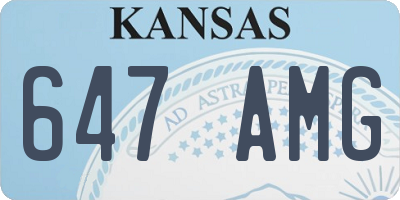 KS license plate 647AMG