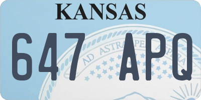 KS license plate 647APQ