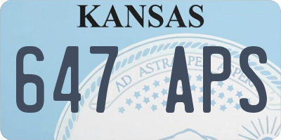 KS license plate 647APS