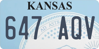 KS license plate 647AQV