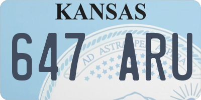KS license plate 647ARU