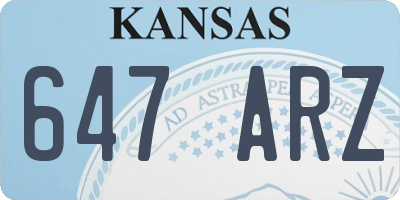 KS license plate 647ARZ
