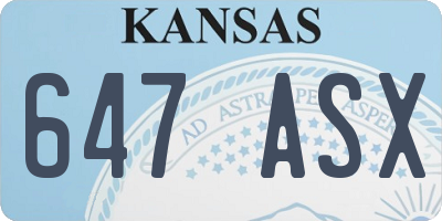 KS license plate 647ASX