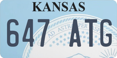 KS license plate 647ATG
