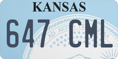 KS license plate 647CML
