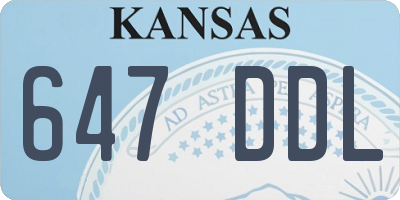 KS license plate 647DDL