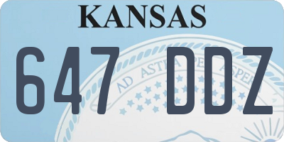 KS license plate 647DDZ