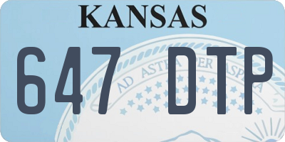 KS license plate 647DTP