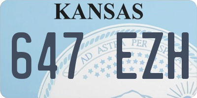 KS license plate 647EZH