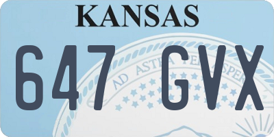 KS license plate 647GVX