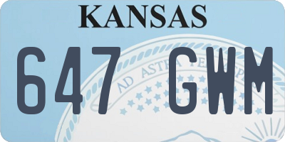 KS license plate 647GWM