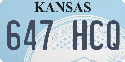 KS license plate 647HCQ