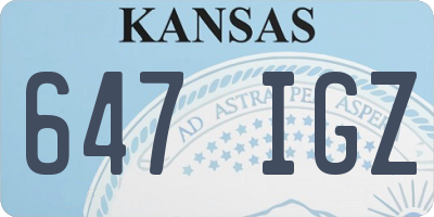 KS license plate 647IGZ
