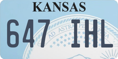 KS license plate 647IHL