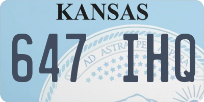 KS license plate 647IHQ