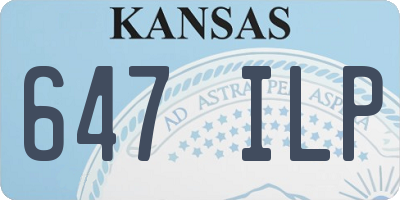 KS license plate 647ILP