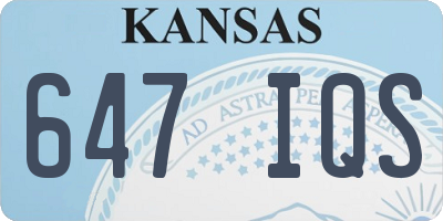 KS license plate 647IQS