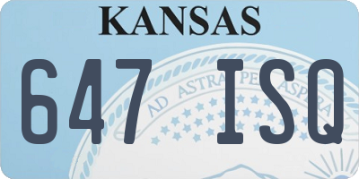 KS license plate 647ISQ