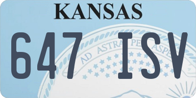 KS license plate 647ISV