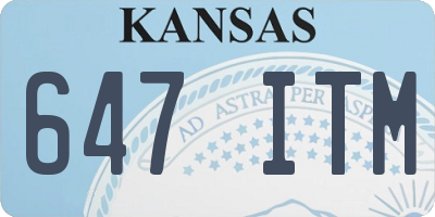 KS license plate 647ITM