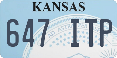 KS license plate 647ITP