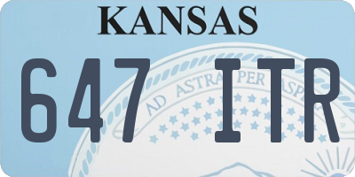 KS license plate 647ITR