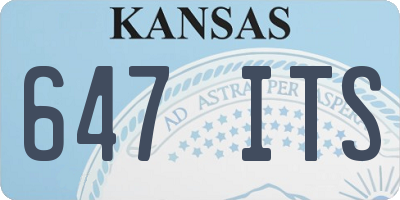 KS license plate 647ITS