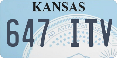 KS license plate 647ITV