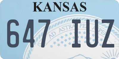KS license plate 647IUZ