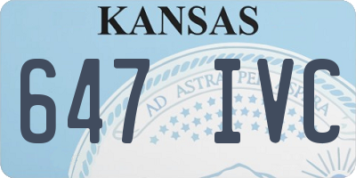 KS license plate 647IVC