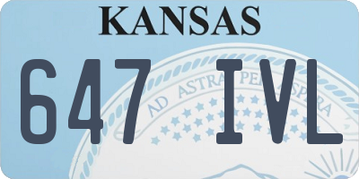 KS license plate 647IVL